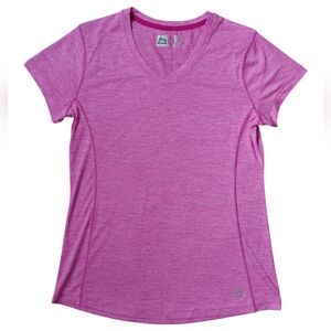 Reebok Heathered Pink V-Neck Tee